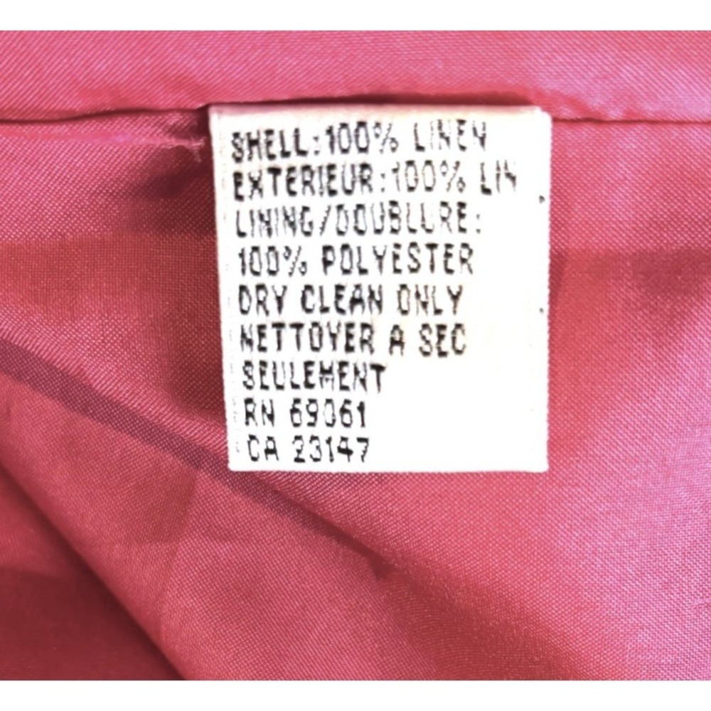 Talbots Pink Irish Linen Shift Dress 20W Sleeveless Scoop Neck Classic Lined - Picture 6 of 9